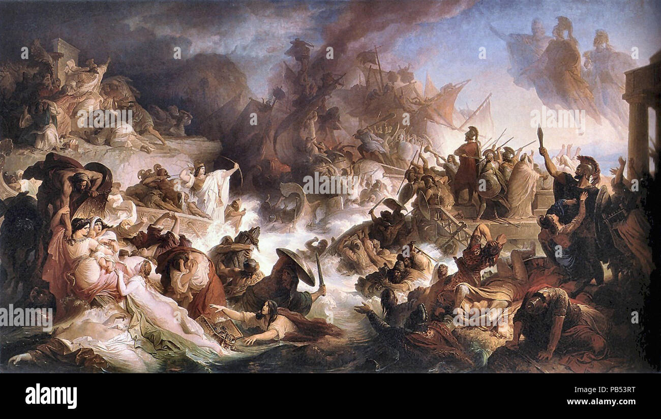 EPIC BATTLE OF ALEXANDER THE GREAT VS DARIUS PAINTING WAR ART REAL CANVAS  PRINT