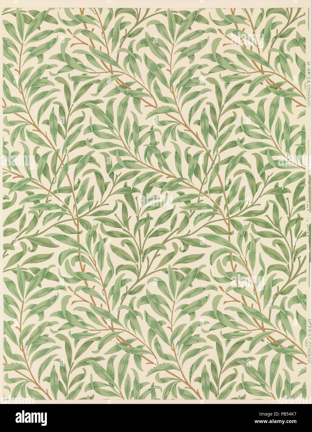 Willow Bough. Designer: William Morris (British, Walthamstow, London 1834-1896 Hammersmith, London). Dimensions: Sheet: 27 x 21 1/2 in. (68.6 x 54.6 cm). Manufacturer: Morris & Company. Printer: Jeffrey & Co. (London). Date: designed 1887. Museum: Metropolitan Museum of Art, New York, USA. Stock Photo