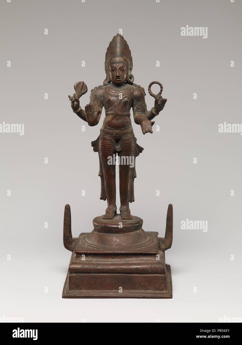 Shiva as Pashupati. Culture: India. Dimensions: H. 10 3/4 in. (27.3 cm); W. 4 5/8 in. (11.7 cm); D. 4 3/4 in. (12.1 cm). Date: ca. 12th century. Museum: Metropolitan Museum of Art, New York, USA. Stock Photo