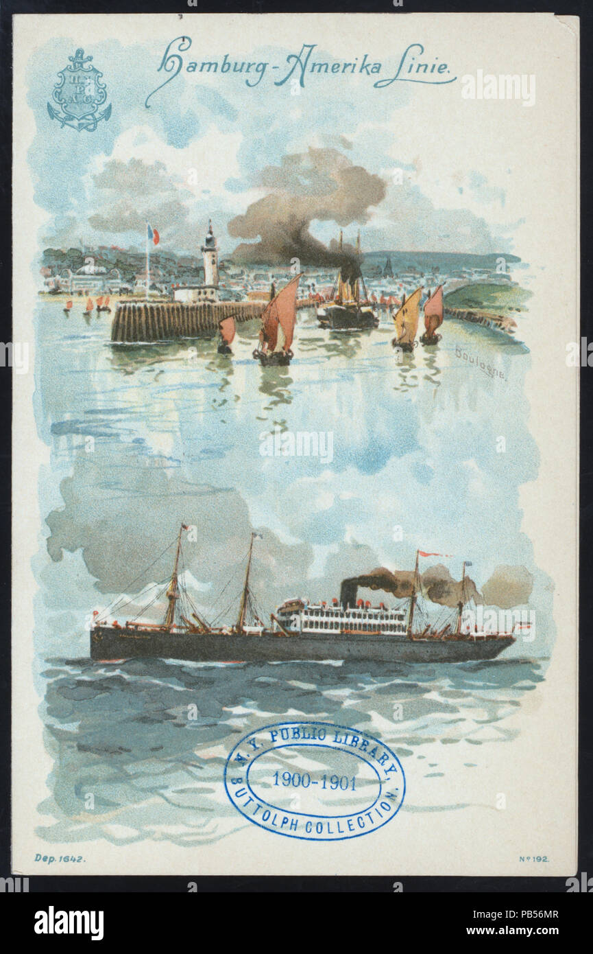 1586 SUPPER (held by) HAMBURG-AMERIKA LINIE (at) SS GRAF WALDERSEE (SS;) (NYPL Hades-272445-475413) Stock Photo
