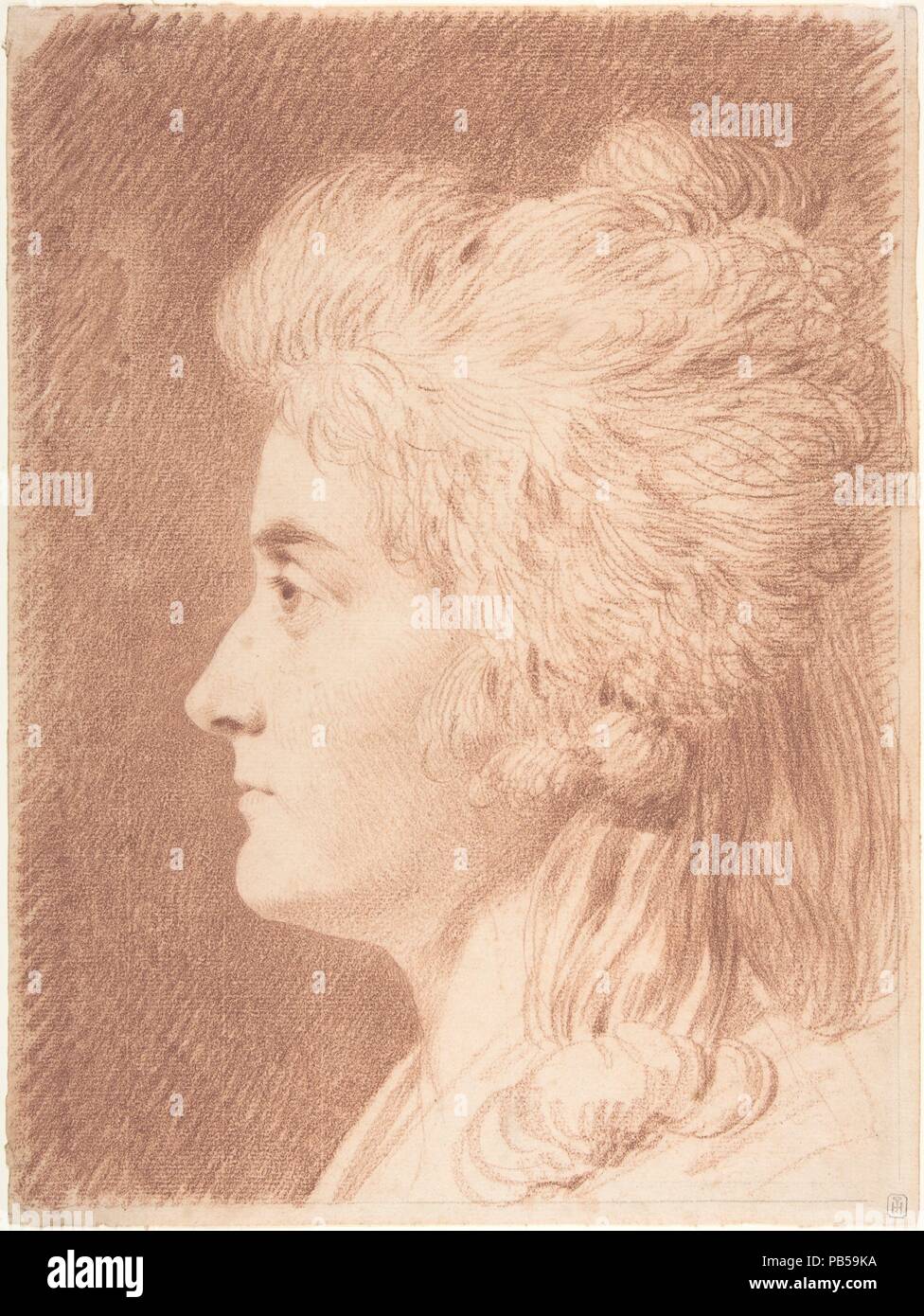 Profile Portrait of Miss Wieling. Artist: Johann Heinrich Wilhelm Tischbein (German, Haina 1751-1829 Eutin). Dimensions: sheet: 14 x 10 7/16 in. (35.5 x 26.5 cm). Date: late 18th-19th century. Museum: Metropolitan Museum of Art, New York, USA. Stock Photo