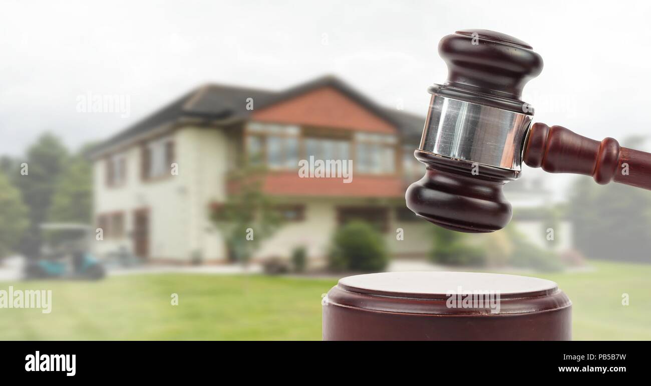 Gavel and property auction Stock Photo Alamy