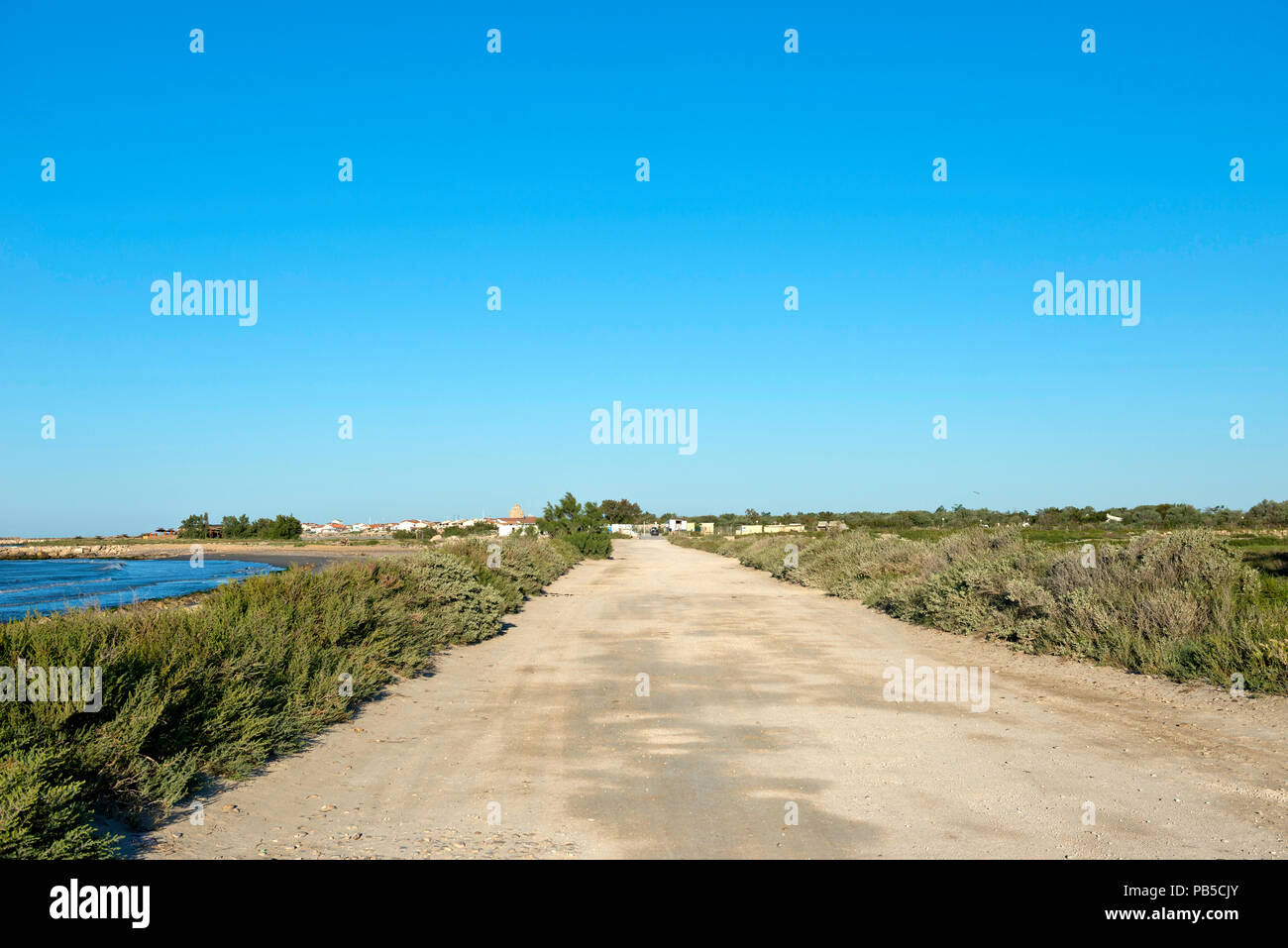 France, Frankreich, La Camargue, Les Saintes-Maries-de-la-Mer, région, Region, area, Mer méditerranée, Mittelmeer, Mediterranean Sea  *** Local Captio Stock Photo