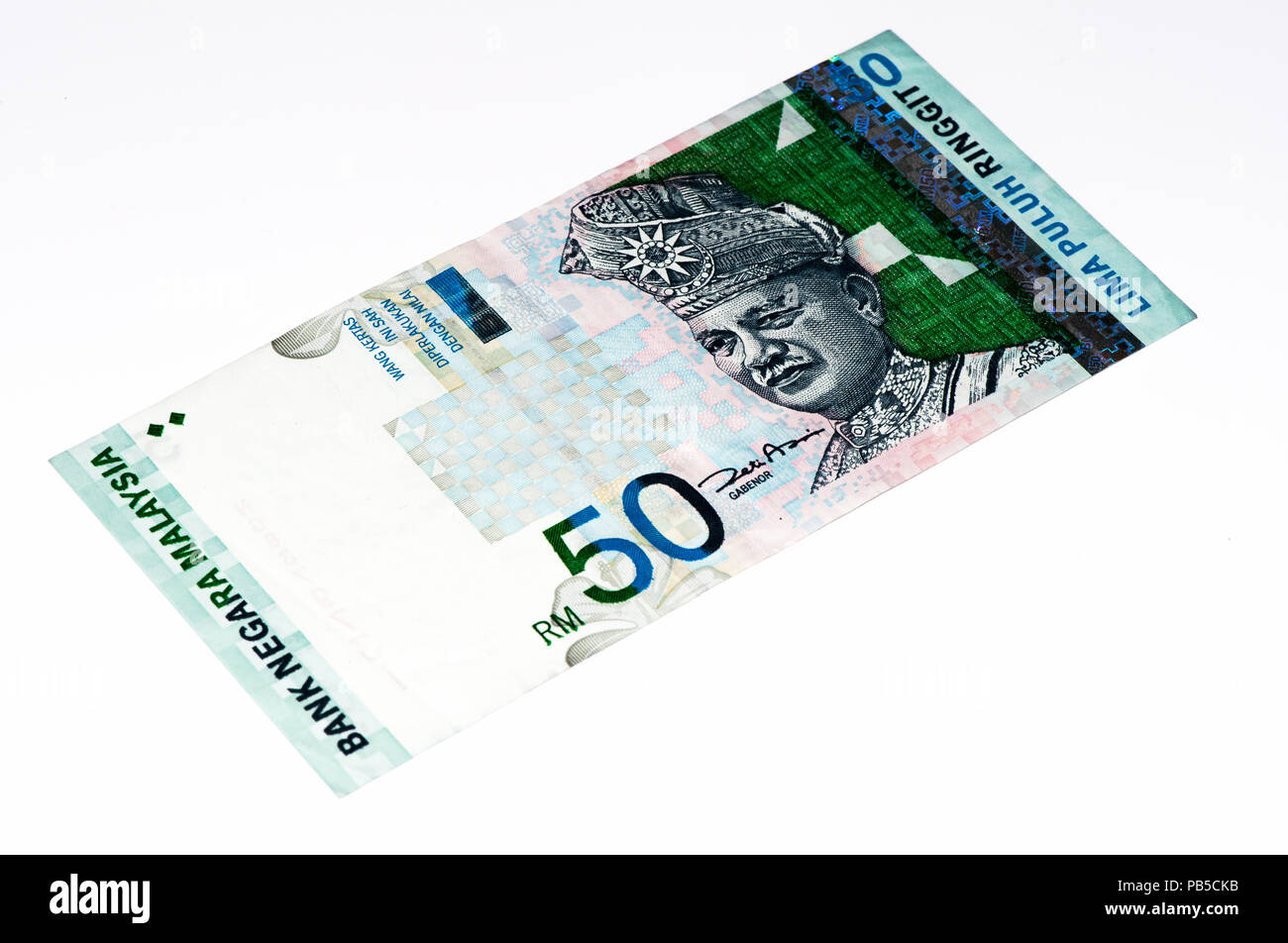 50 Ringgits Bank Note Ringgit Is The National Currency Of