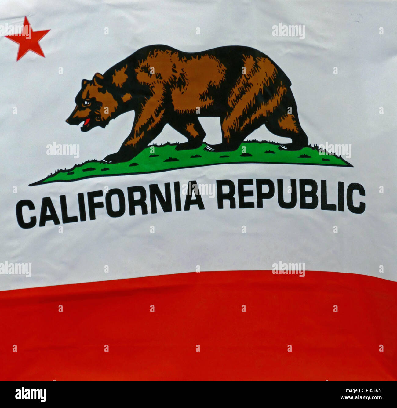 California republic flag Stock Photo