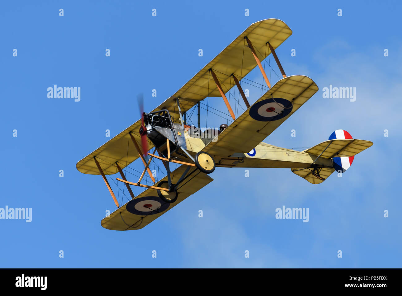 WW1 Classic Biplanes flying at the Royal International Air Tattoo Stock Photo