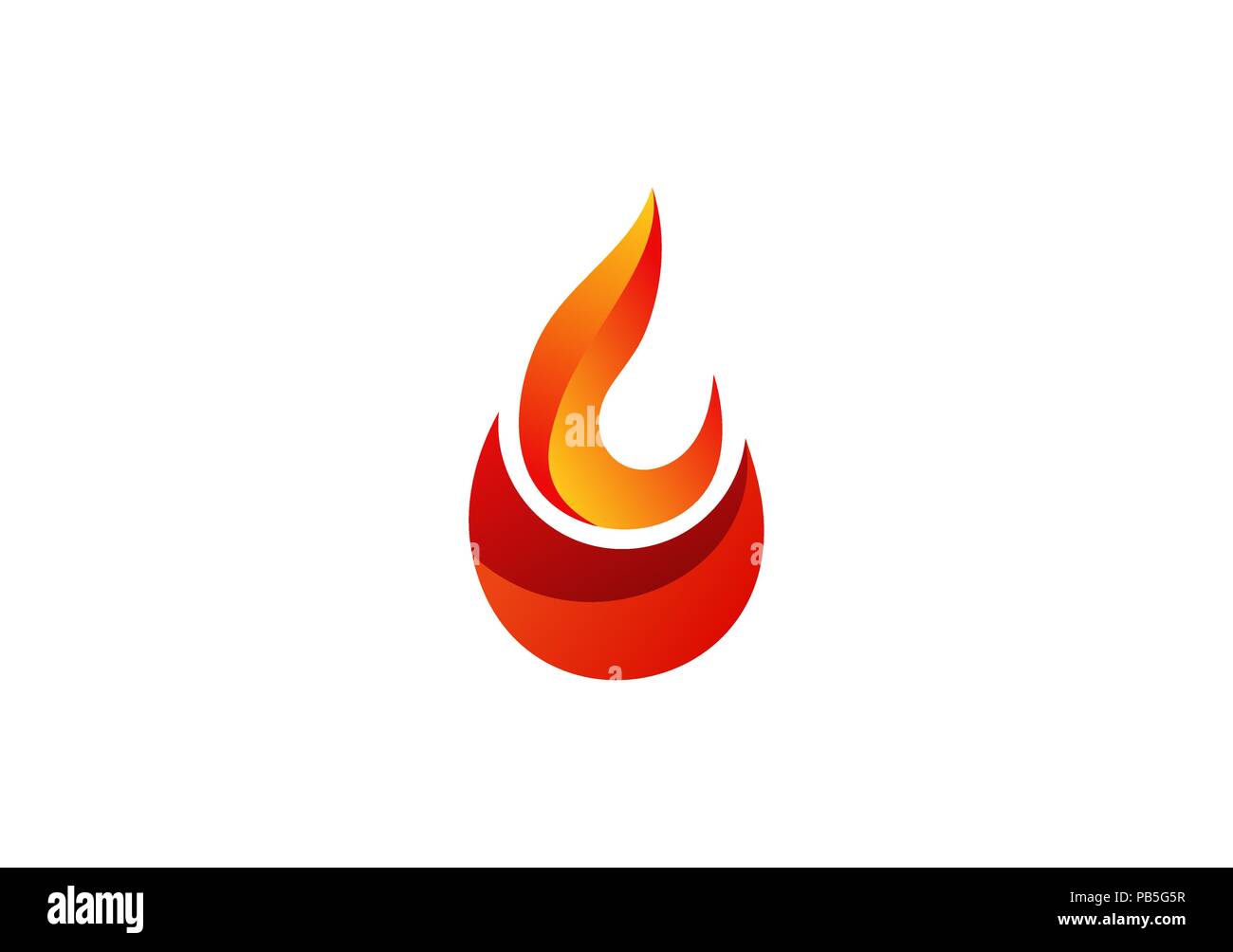 fire, flame, logo, simple hot fire symbol icon design vector, modern sign hot flames logotype Stock Vector