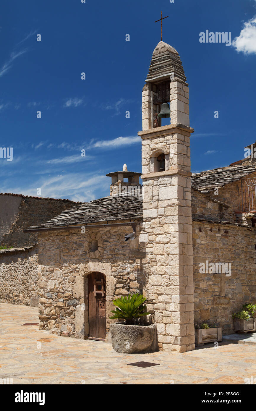Sant Miquel Chapel in Vilamolat de Mur, Castell de Mur, Lleida, Catalonia. Stock Photo