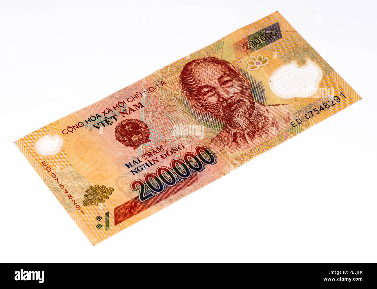 200000 Dong Bank Note Of Vietnam Dong Is The National Currency Of 