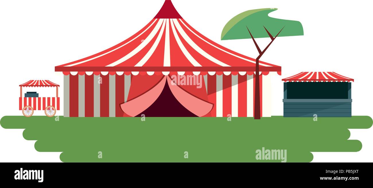 circus tent over white background, vector illustration Stock Vector ...