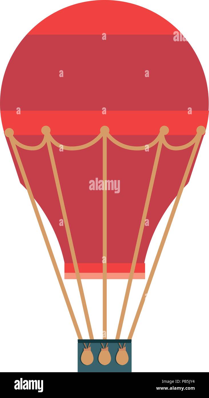 hot air balloon icon over white background, vector illustration Stock ...