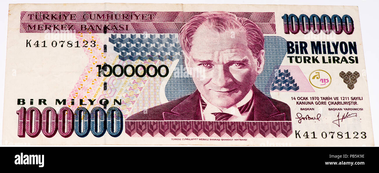 Banknote currency 1000000 turkey hi-res stock photography and images - Alamy