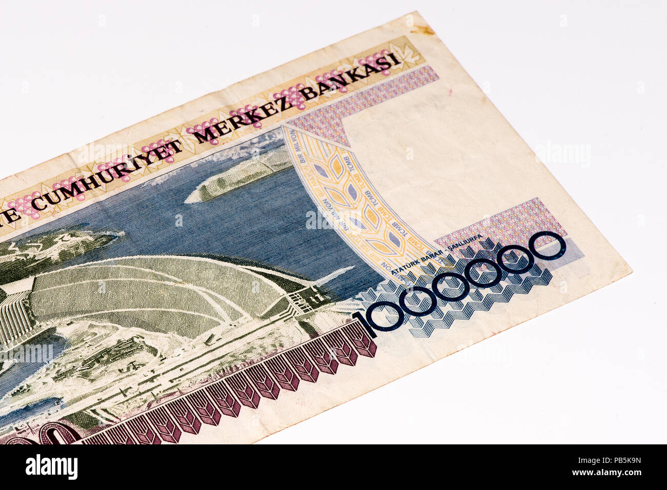 1000000 Turkish liras bank note. Turkish lira is the national currency of Turkey Stock Photo Alamy
