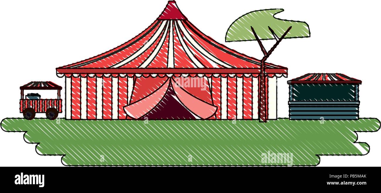 circus tent over white background, vector illustration Stock Vector ...