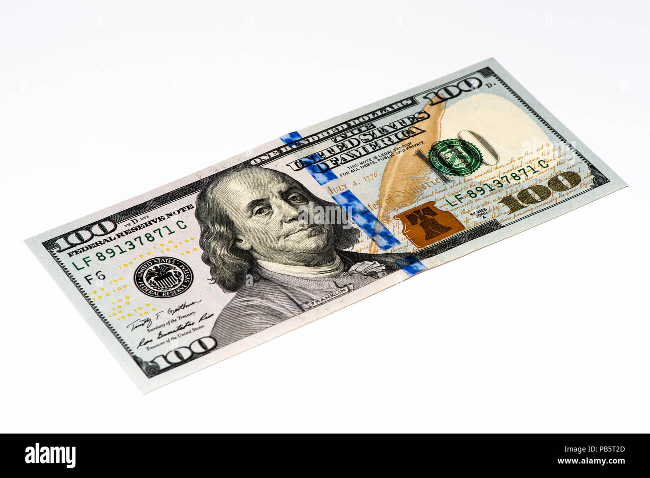 100 US dollars bank note made in 2009 Stock Photo - Alamy