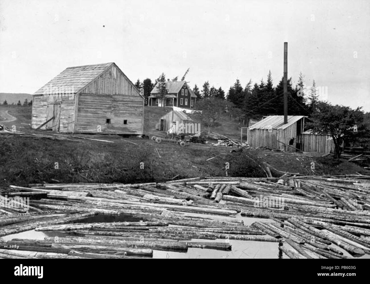 1292 Saw Mill, Salmon River, Mira, Cape Breton, NS Stock Photo Alamy