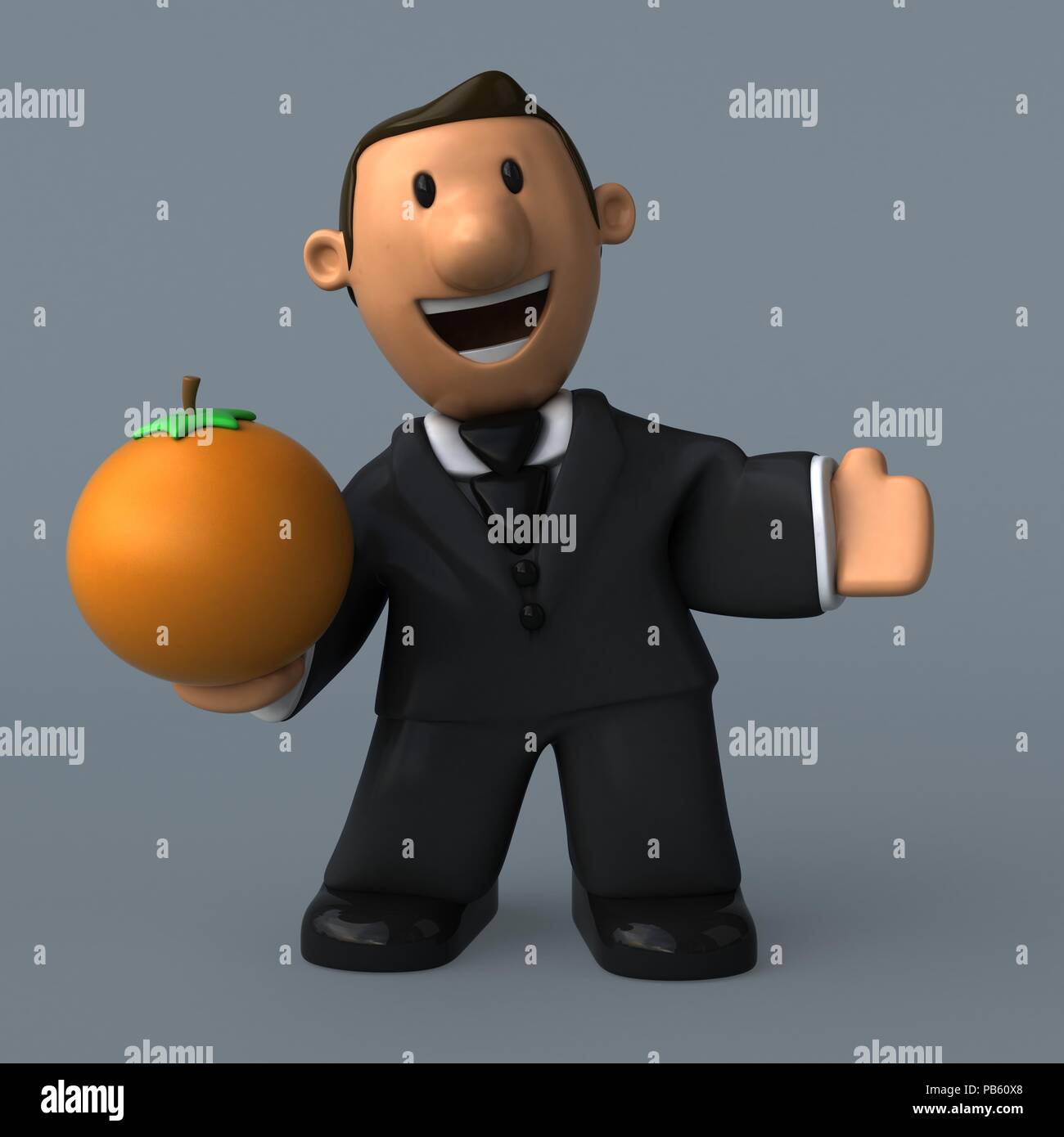 Cartoon businessman - 3D Illustration Stock Photo - Alamy
