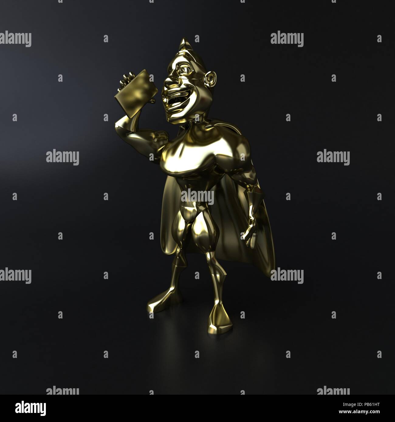 3d animated golden trophy cup hi-res stock photography and images - Alamy