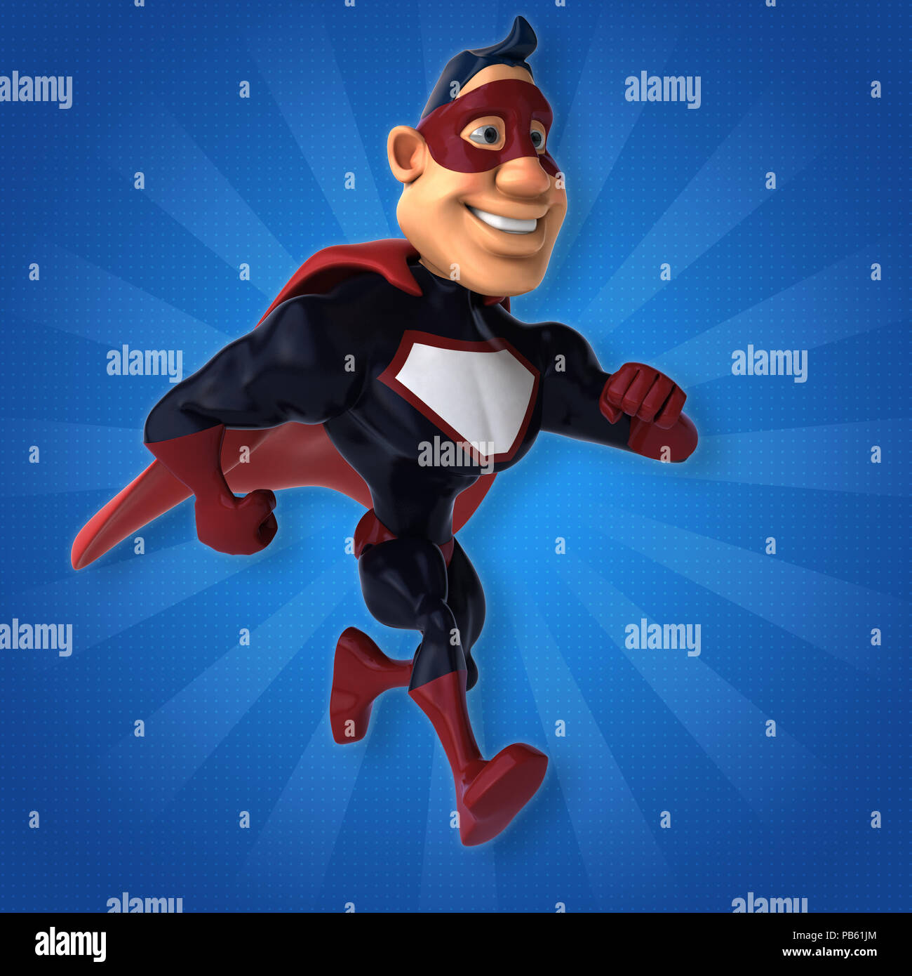 Fun superhero - 3D Illustration Stock Photo