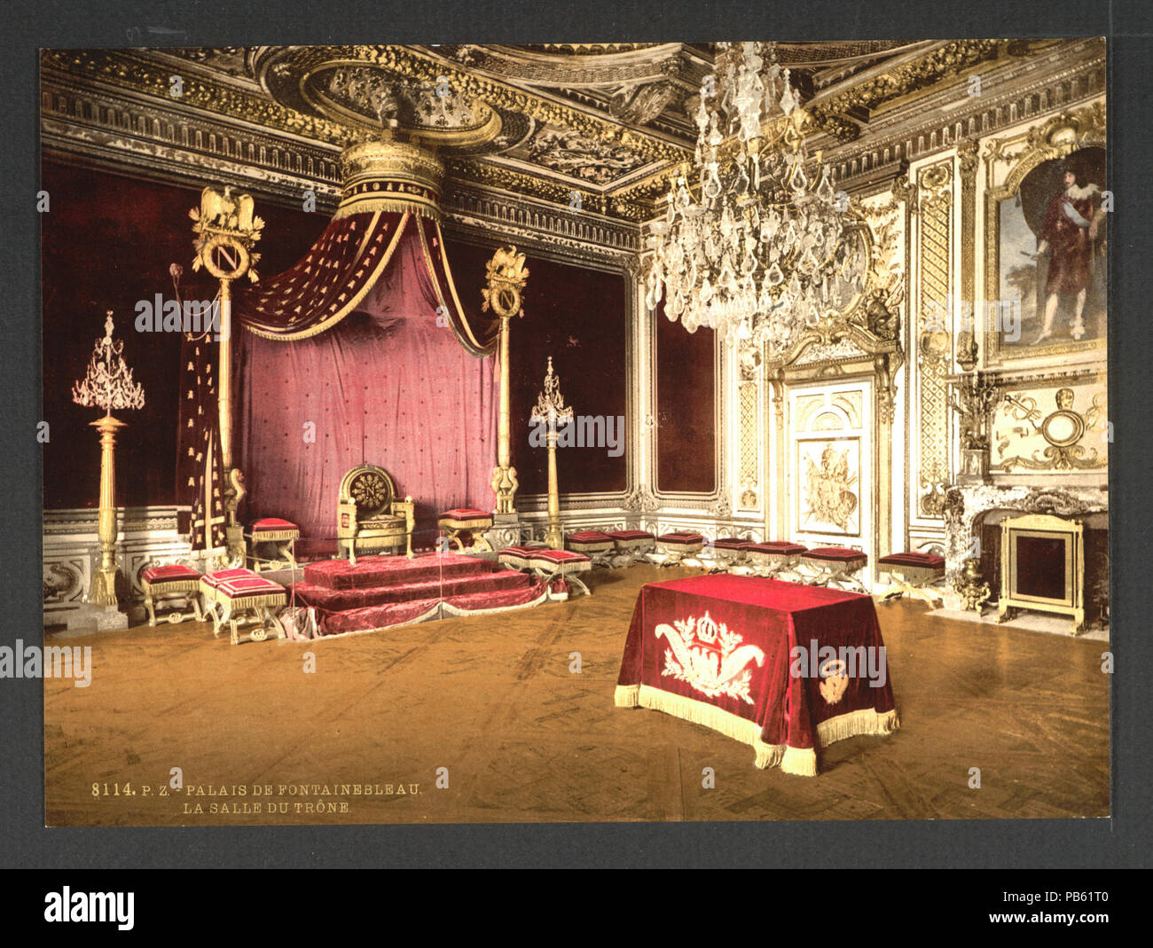1707 The throne room, Fontainebleau Palace, France-LCCN2001698128 Stock Photo