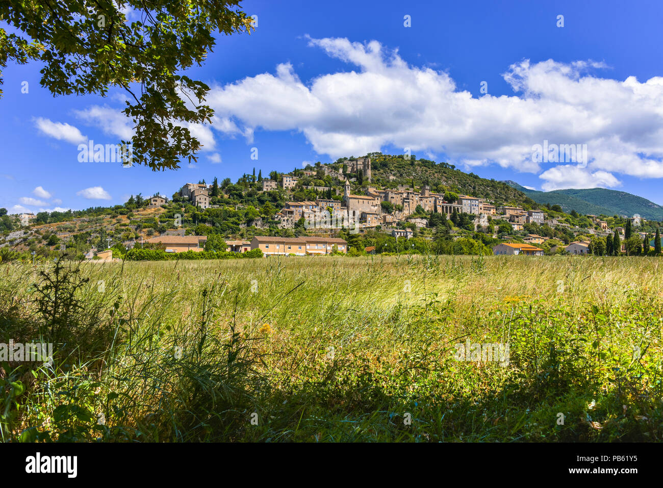 Montbrun-les-Bains, Provence, France, Drôme department, region Auvergne-Rhône-Alpes, Most Beautiful Villages of France Stock Photo