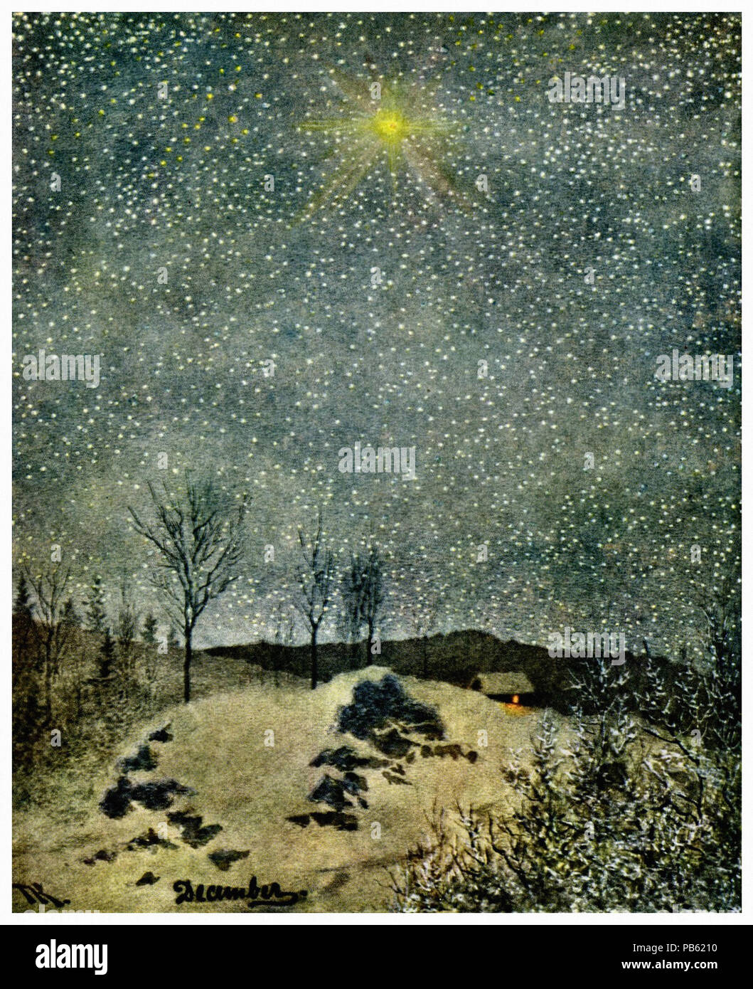 Kittelsen  Theodor - Months of the Year 12 - December Stock Photo