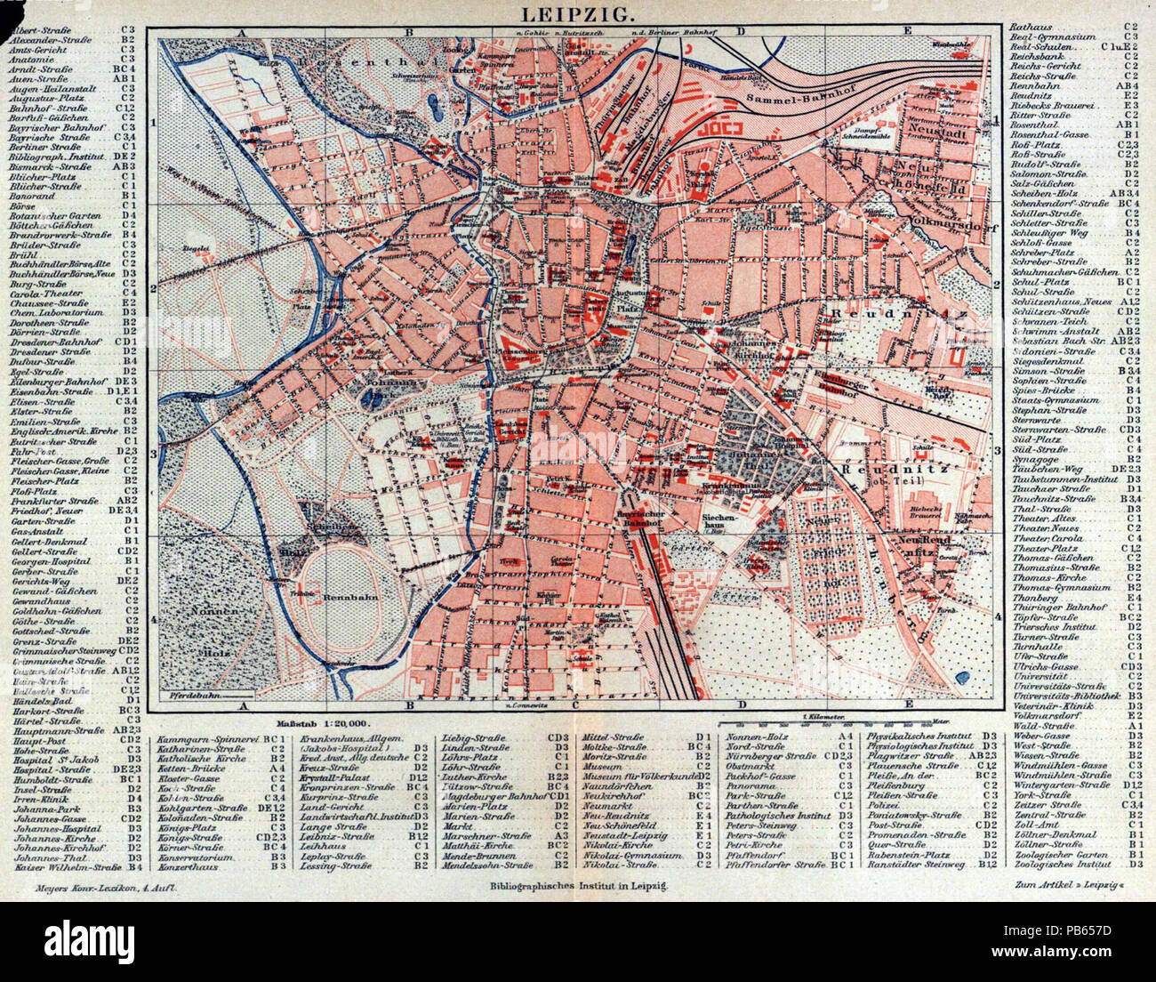 Historic map of leipzig hi-res stock photography and images