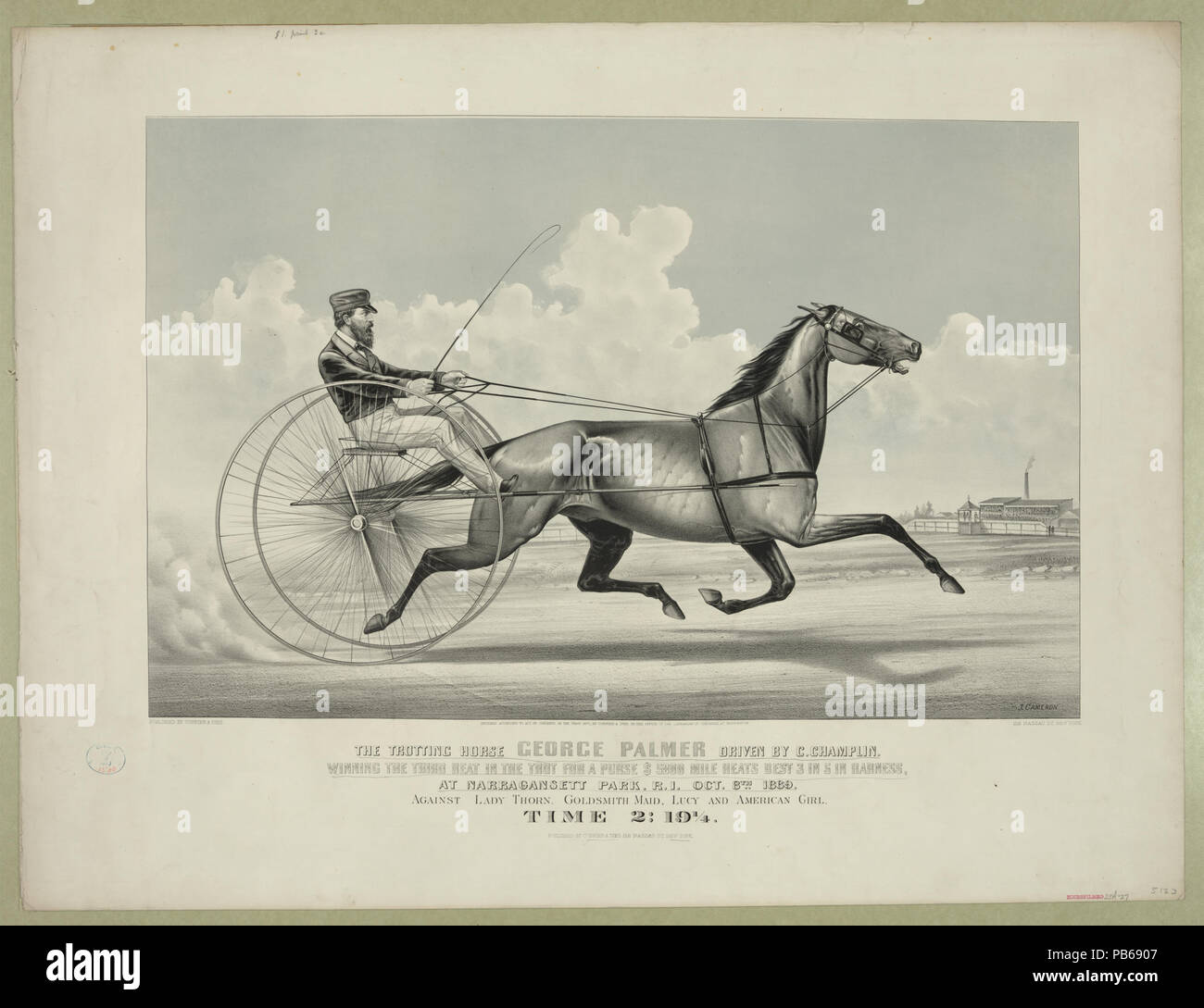 1709 The trotting horse George Palmer driven by C. Champlin LCCN2002697387 Stock Photo