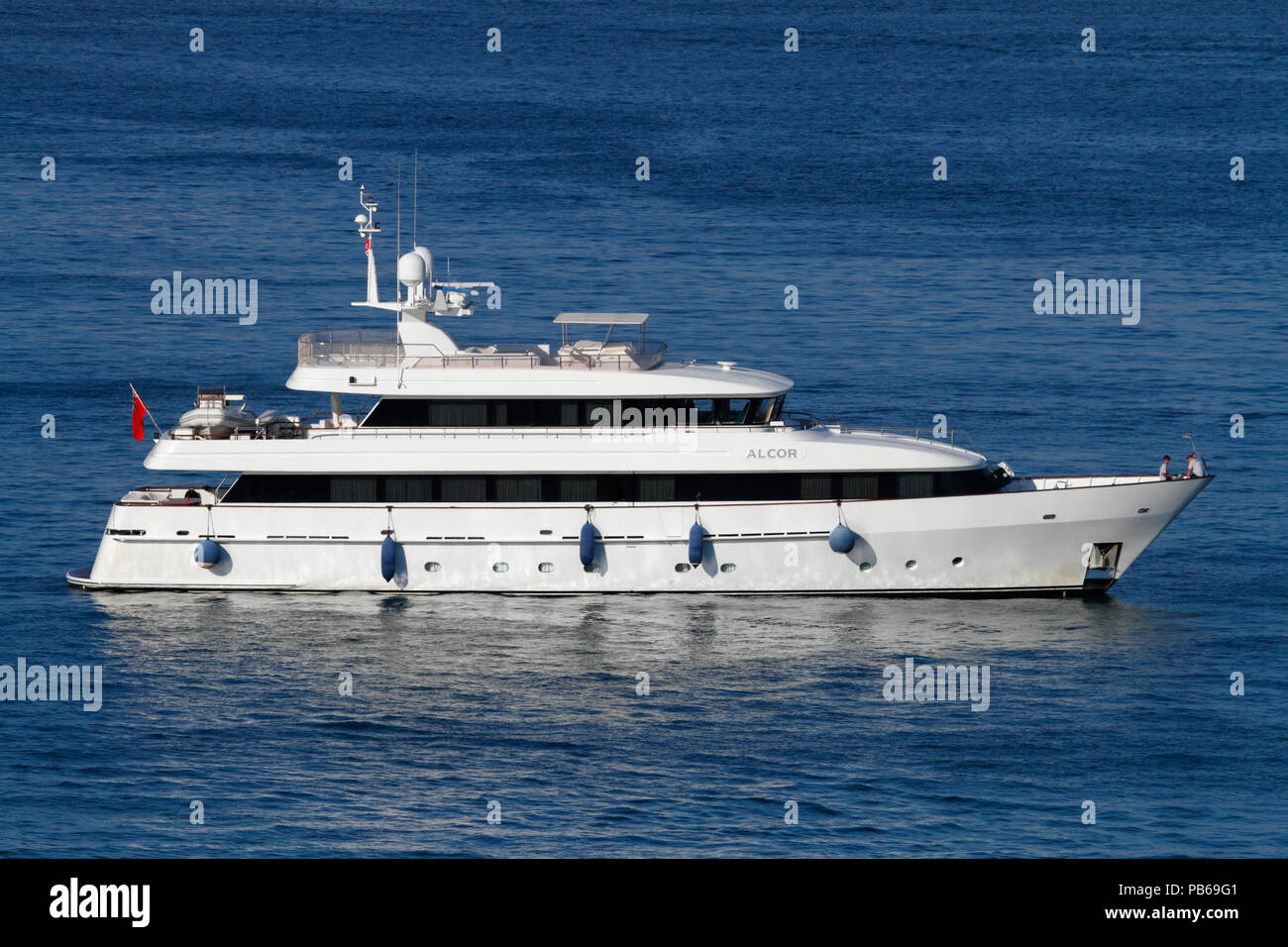 The 35m Heesen luxury yacht Alcor Stock Photo