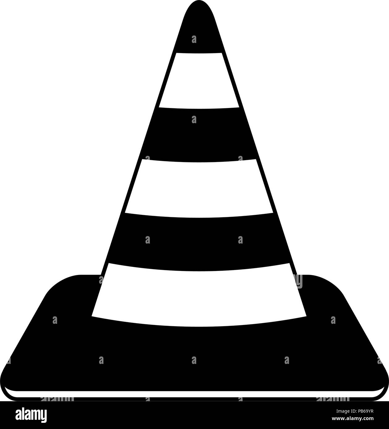 Construction traffic cone vector illustration graphic design Stock
