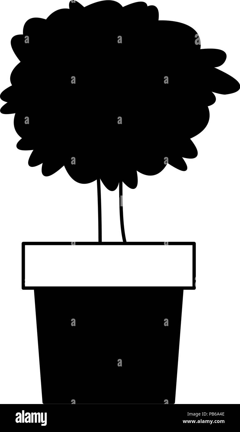 Plant in pot vector illustration graphic design Stock Vector Image ...