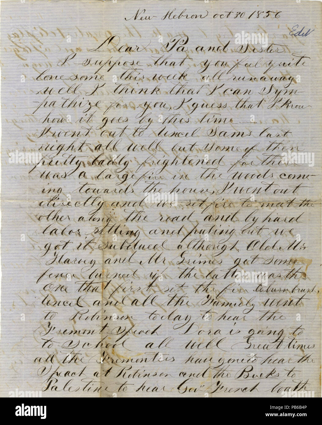 1850s family letters hi-res stock photography and images - Alamy