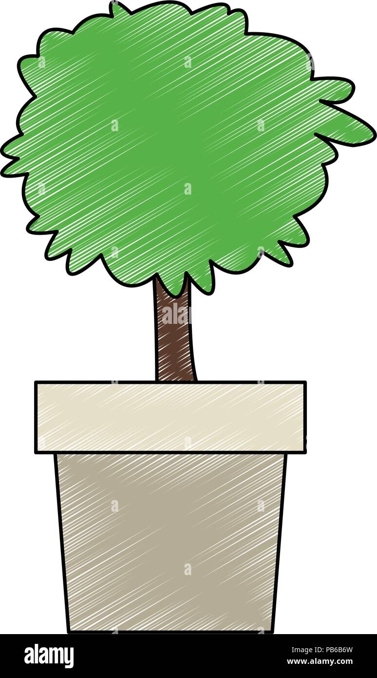 Plant in pot vector illustration graphic design Stock Vector Image ...