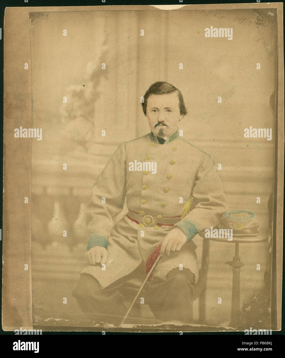 843 Joseph Boyce in Confederate uniform of the St. Louis Grays, 1st Missouri Infantry Stock Photo