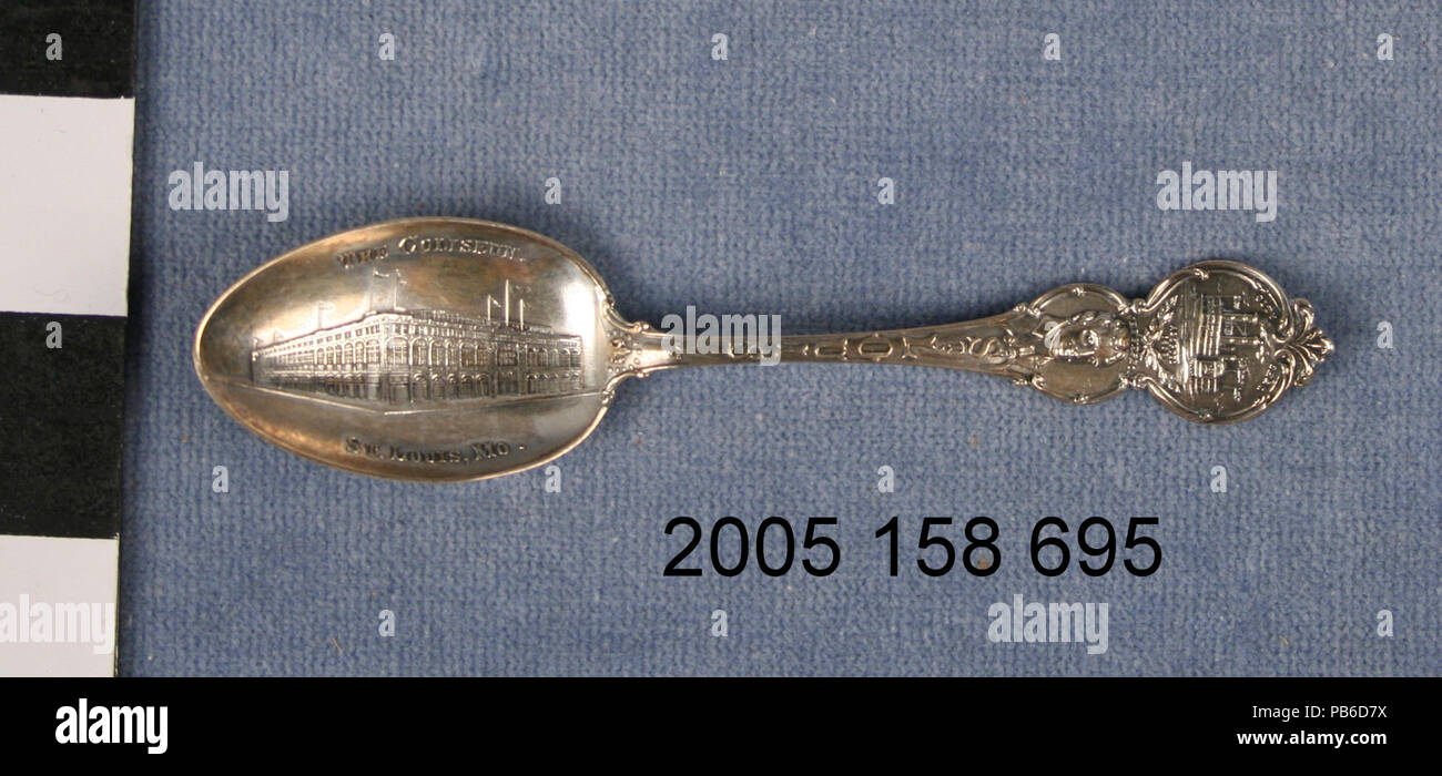 1537 Silver St. Louis Souvenir Teaspoon Stock Photo Alamy