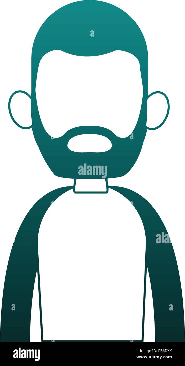 Young man avatar with beard and casual clothes vector illustration ...