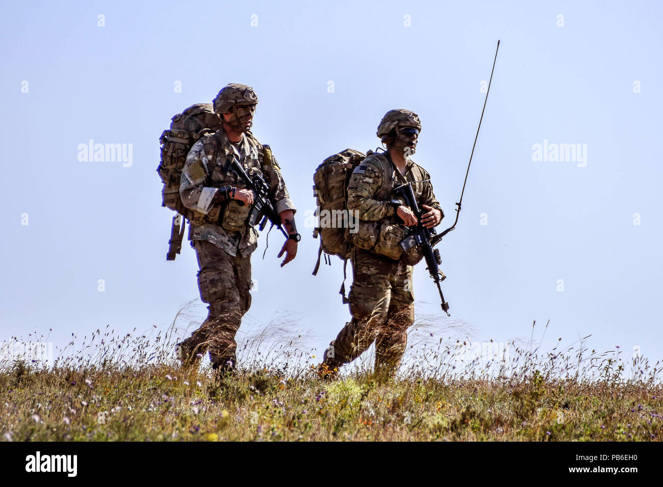 Paratroopers from the 173rd Airborne Brigade Stock Photo