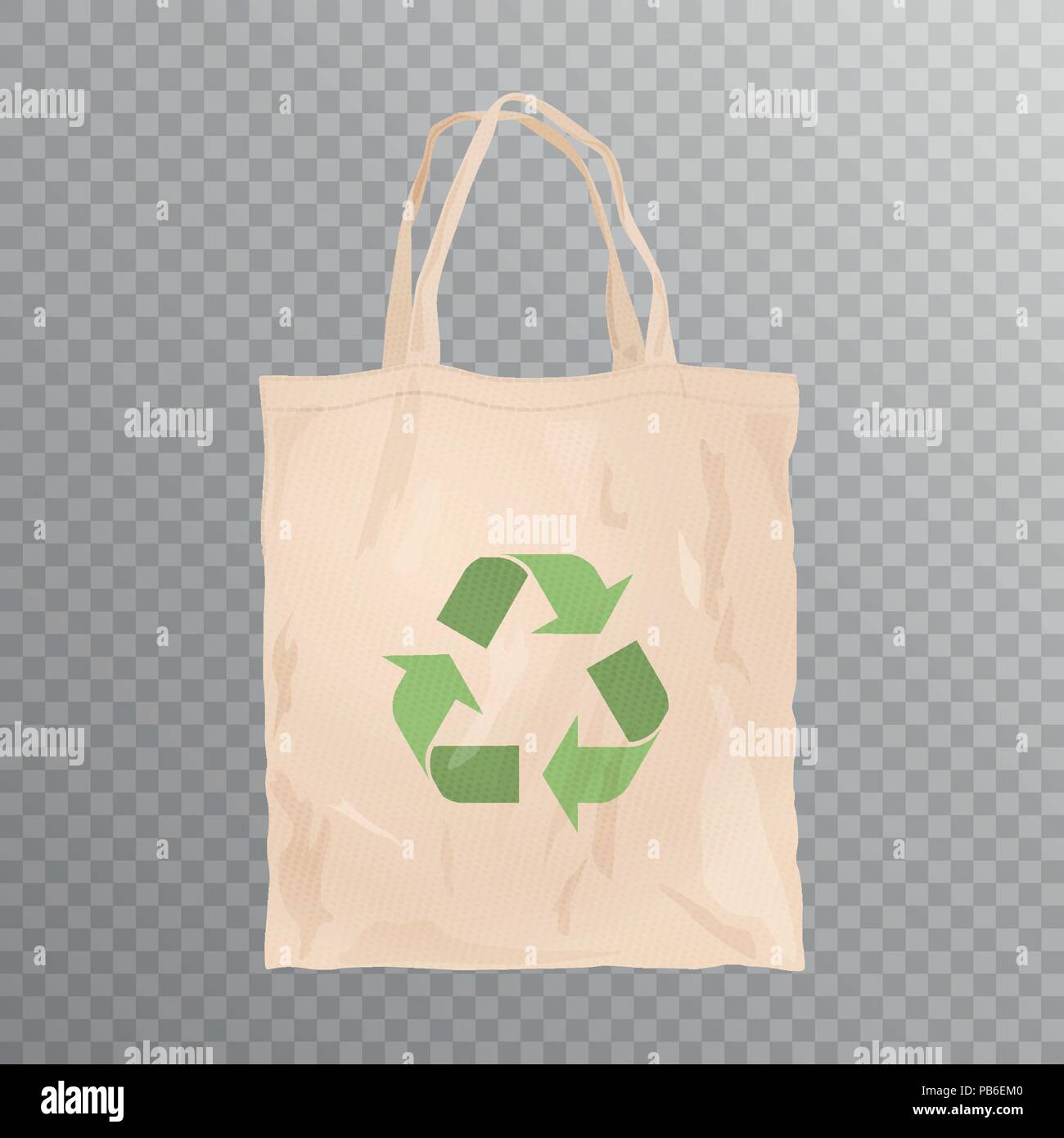Reusable cloth bag with recycle emblem on transparent background Shopping  bag Zero waste tips Eco lifestile Stock Vector Image  Art  Alamy
