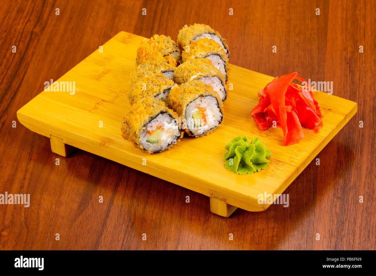 Philadelphia tempura roll with cucumber Stock Photo Alamy