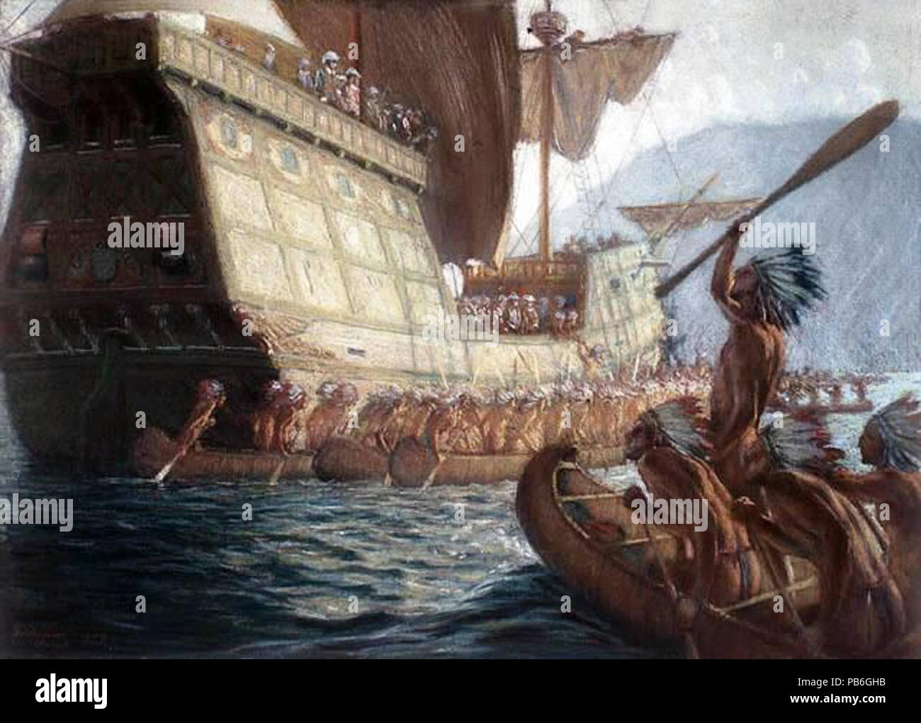 1286 Samuel de Champlain arrive à Québec - George Agnew Reid - 1909 ...