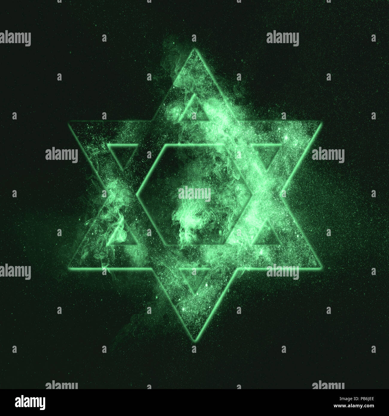 Magen David symbol, Star of David. Green symbol Stock Photo Alamy