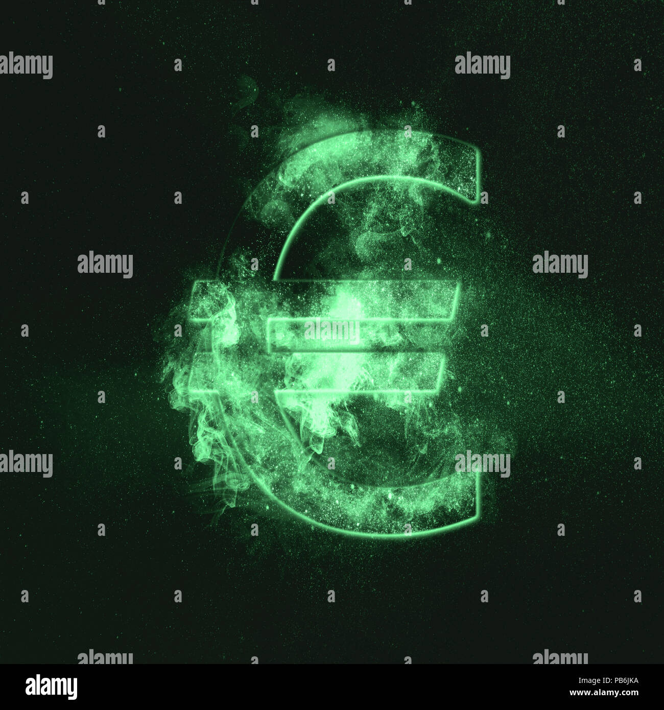 Euro sign, Euro Symbol. currency symbol. Green symbol Stock Photo Alamy