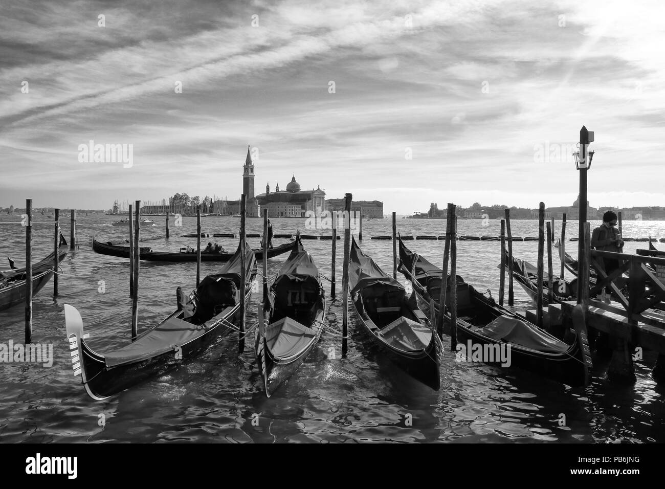 Gondolas in Venice Stock Photo Alamy