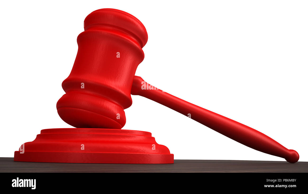 Judges gavel isolated on white Stock Photo