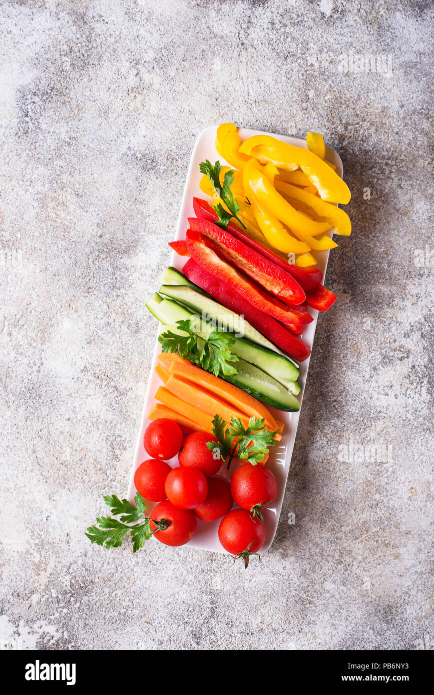 Fresh vegetables stick. Healthy appetizers Stock Photo Alamy