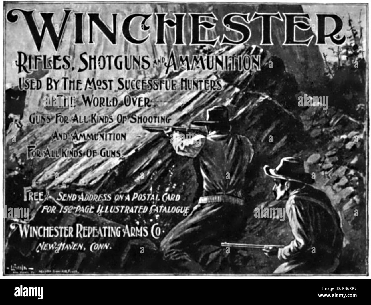 1861 Winchester Repeating Arms Company advertisement, 1898 Stock Photo