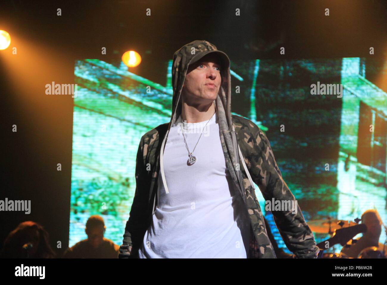 EMINEM concert at G-Shock 30th Anniversary Party at Basketball city Pier 36 South Street 8-8-2013 Photo By John Barrett/PHOTOlink/MediaPunch Stock Photo