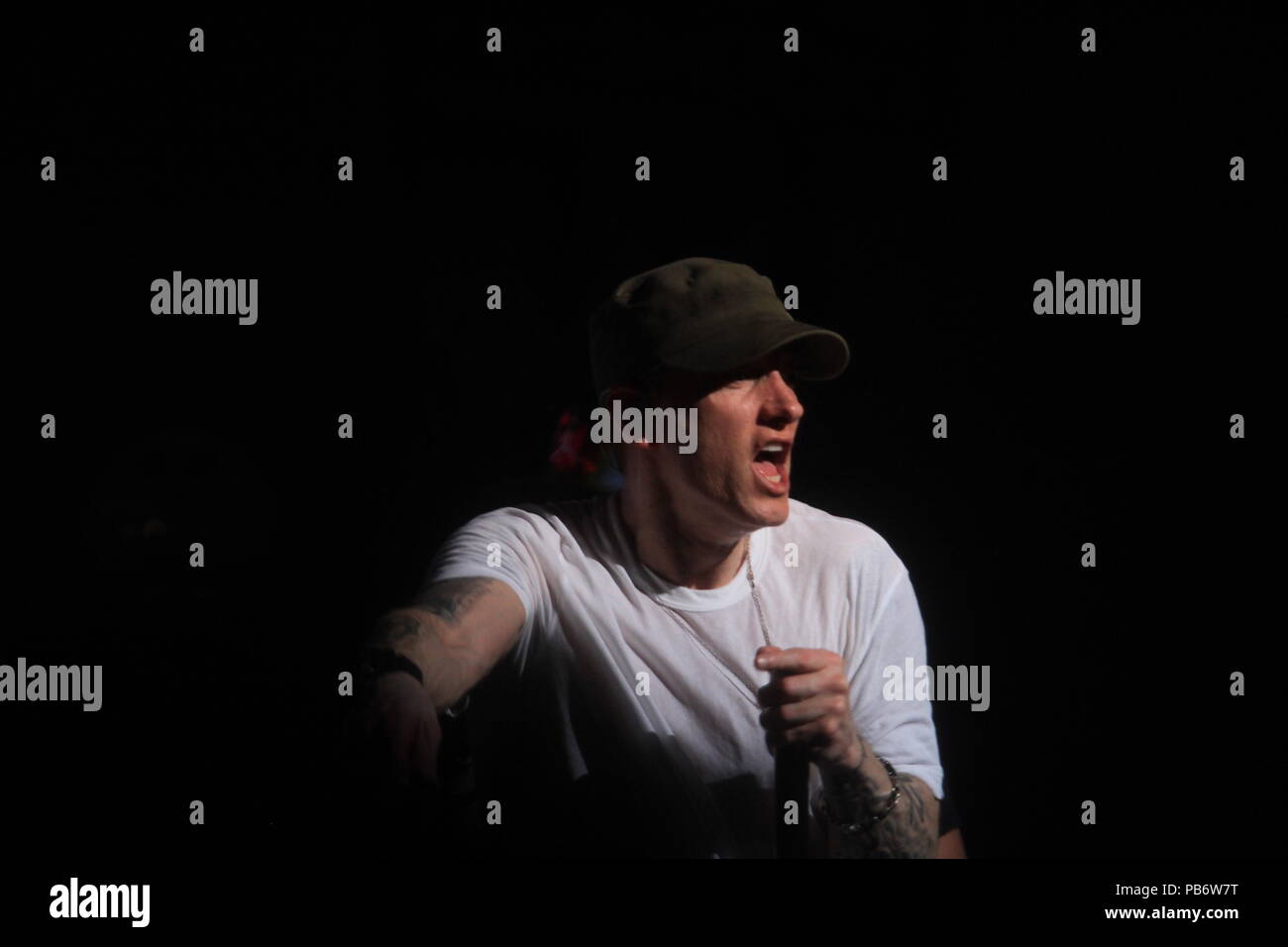 EMINEM concert at G-Shock 30th Anniversary Party at Basketball city