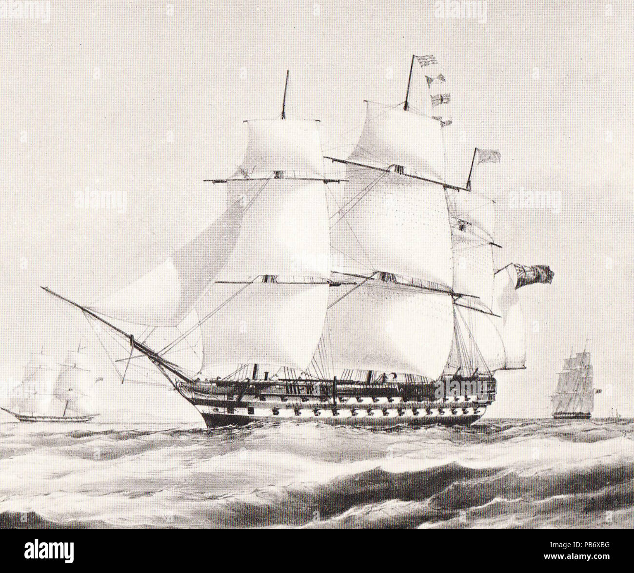 762 HMS Collingwood (1841 Stock Photo Alamy