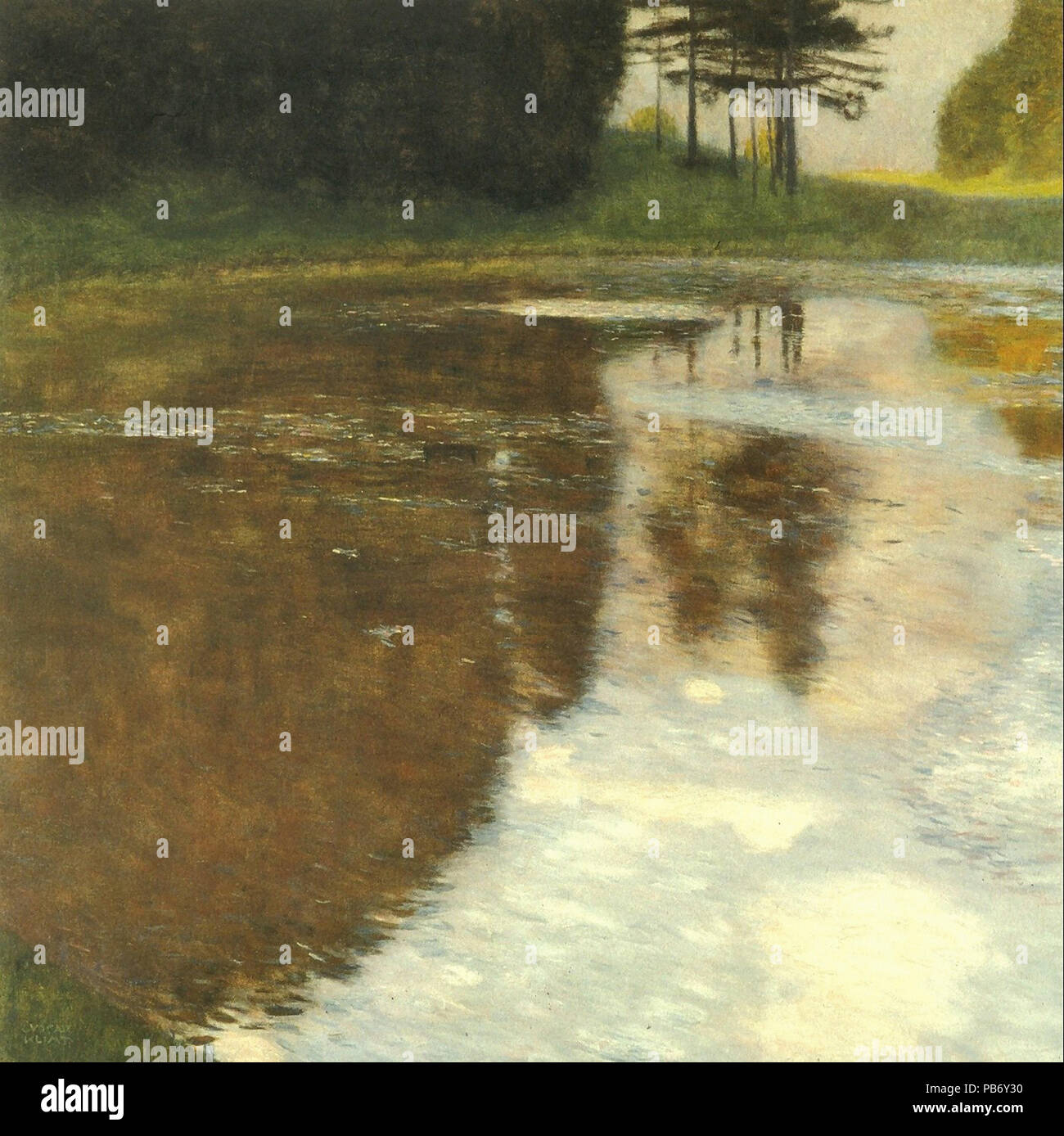 Klimt Gustave Ein Am Teiche Stock Photo Alamy